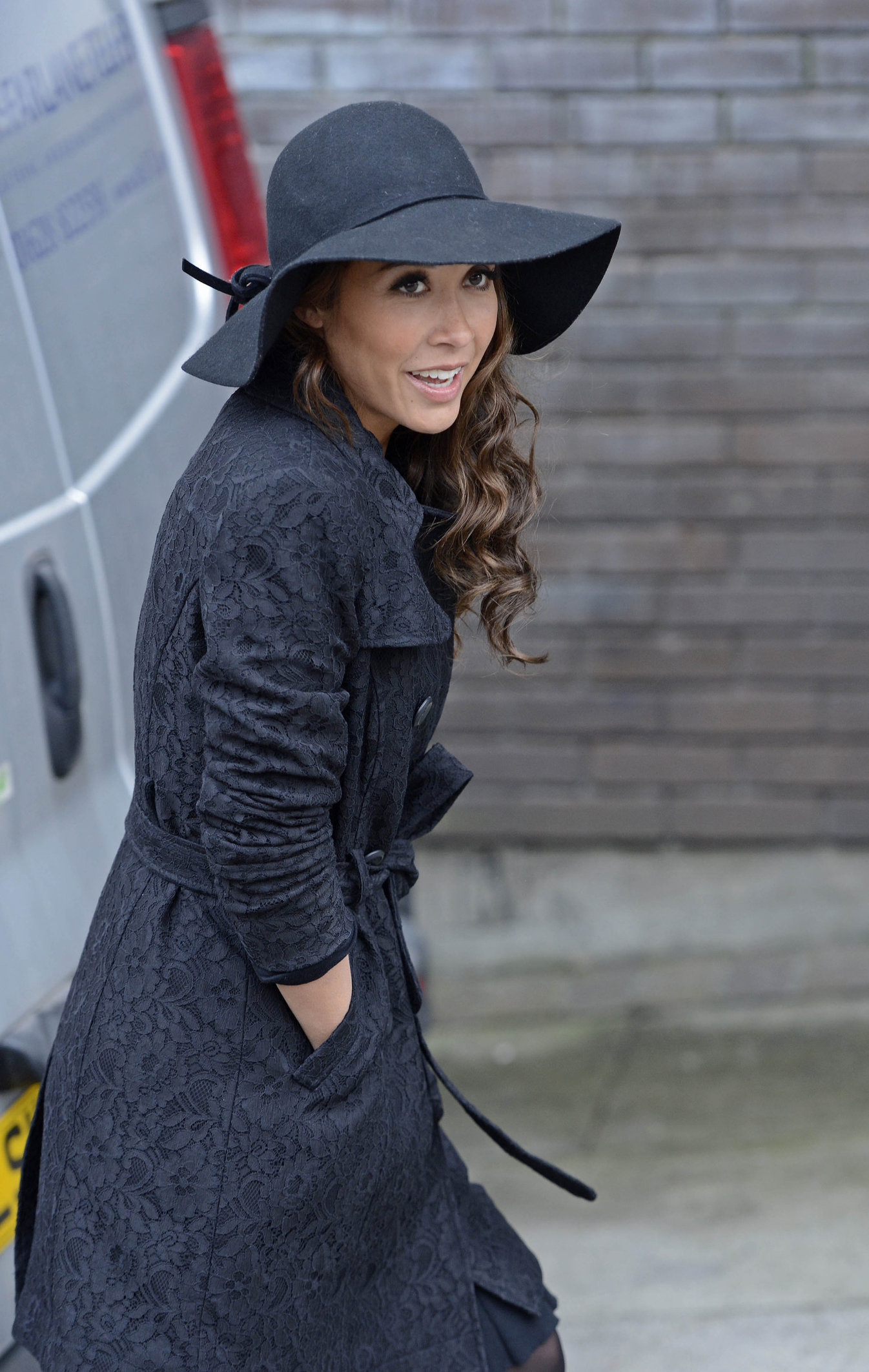 Myleene Klass Outside London Studios - Jan 22, 2013 