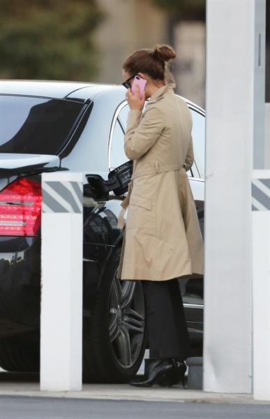 Natalie Portman heads to a meeting in her trench coat at an office in Century City January 17, 2013 