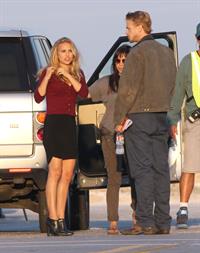 Natalie Portman On The Set Of Terrence Malick Film In Austin (10/10/12) 