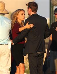 Natalie Portman On The Set Of Terrence Malick Film In Austin (10/10/12) 