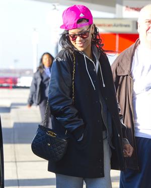 Rihanna arriving at JFK in NYC 11/6/12
