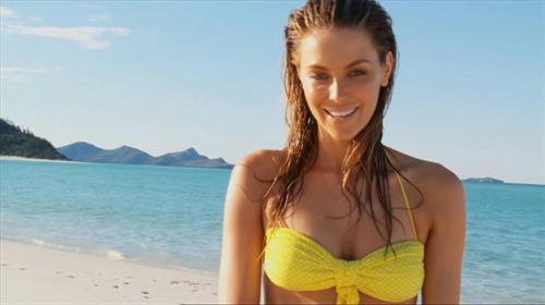 Jennifer Hawkins in a bikini