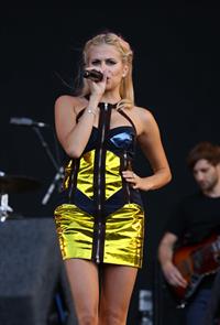 Pixie Lott performing on Day 2 of the V Festival at Weston Park August 17, 2014