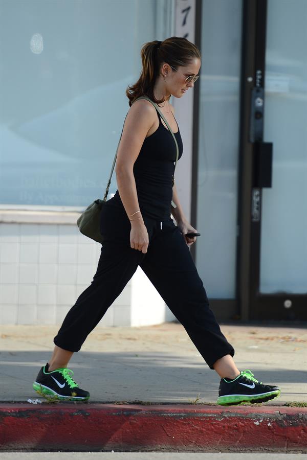 Minka Kelly walking to her car in Hollywood on July 5, 2012