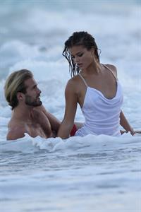 Nina Agdal Photoshoot for Bebe in Miami - November 12, 2013 
