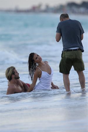 Nina Agdal Photoshoot for Bebe in Miami - November 12, 2013 