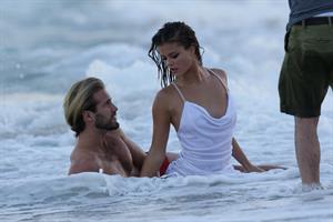 Nina Agdal Photoshoot for Bebe in Miami - November 12, 2013 
