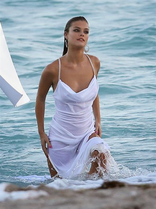 Nina Agdal Photoshoot for Bebe in Miami - November 12, 2013 