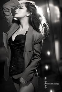 Wang Wan Wan in lingerie