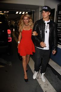 Paris Hilton enjoys a night out with her boyfriend in Beverly Hills on June 6, 2013
