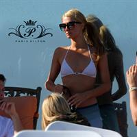 Paris Hilton a party on the beach in Malibu July 27, 2013