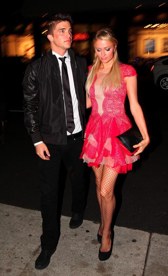 Paris Hilton Christmas dinner at Mr Chow December 15, 2012 