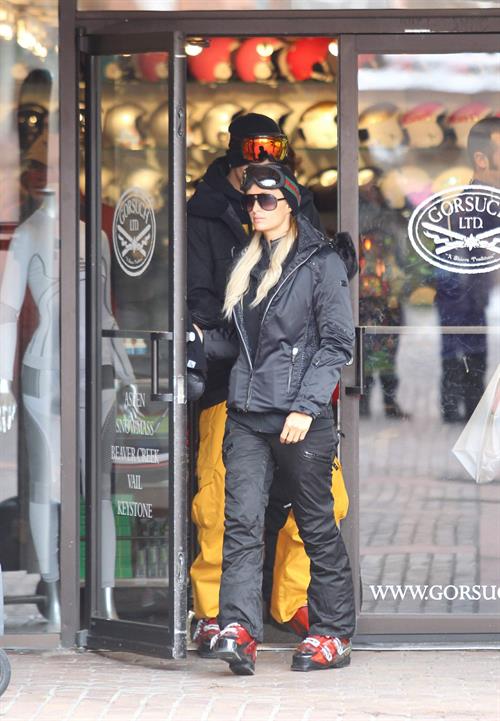 Paris Hilton enjoying a day in the mountains of Aspen December 18, 2012 