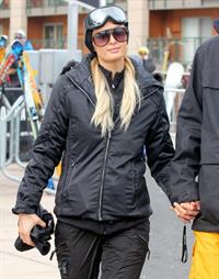Paris Hilton enjoying a day in the mountains of Aspen December 18, 2012 