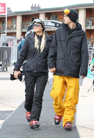Paris Hilton enjoying a day in the mountains of Aspen December 18, 2012 