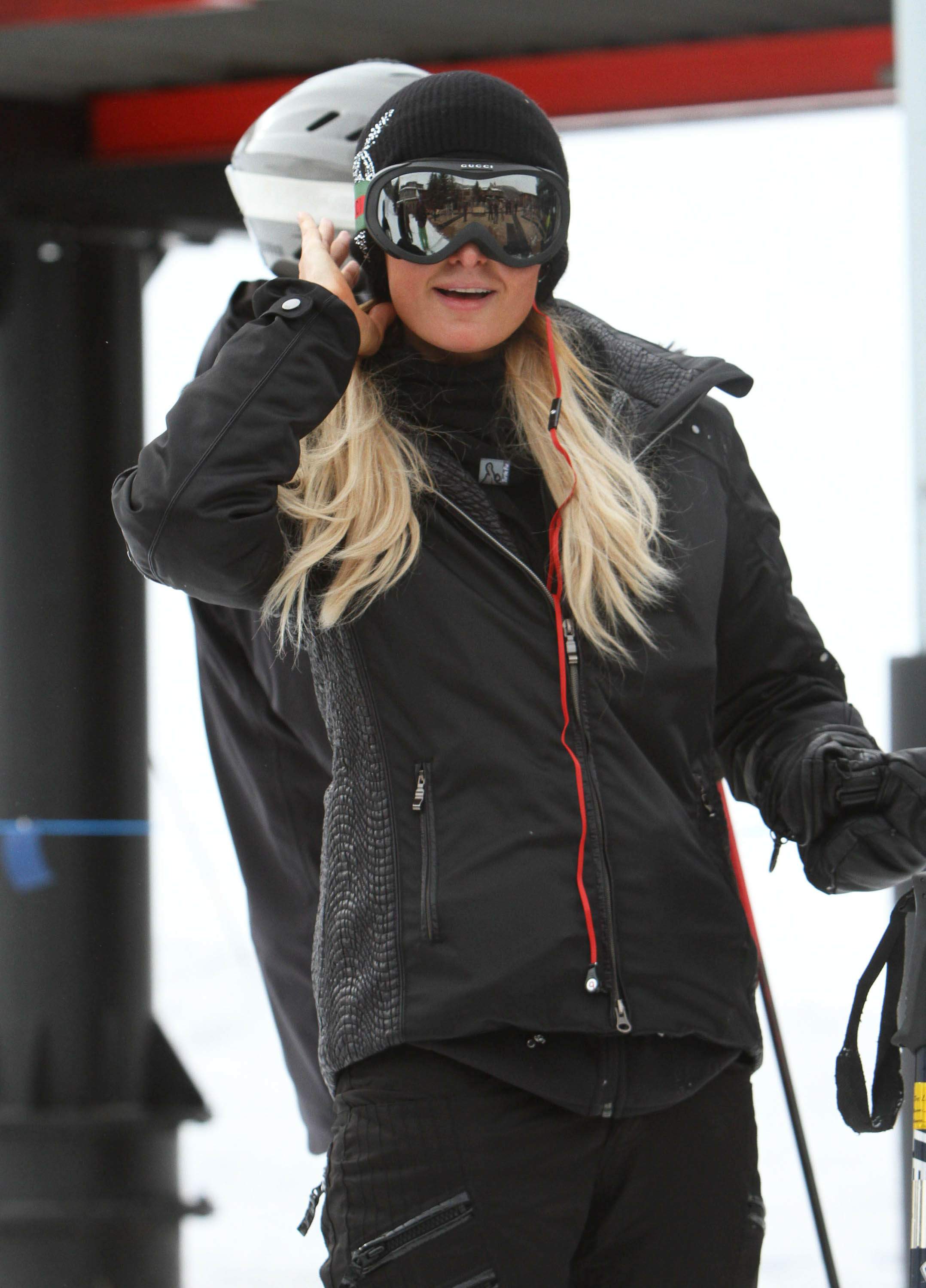 Paris Hilton enjoying a day in the mountains of Aspen December 18, 2012 