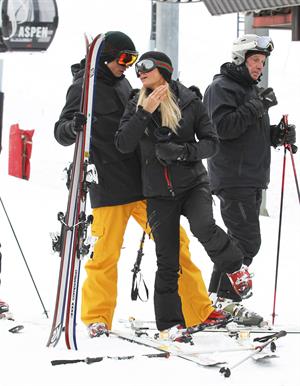 Paris Hilton enjoying a day in the mountains of Aspen December 18, 2012 