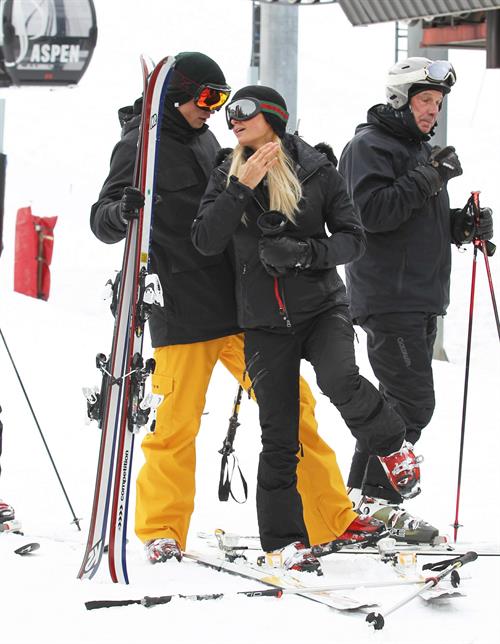 Paris Hilton enjoying a day in the mountains of Aspen December 18, 2012 