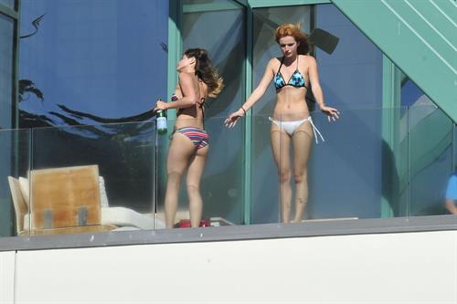Bella Thorne in a bikini in Malibu on August 18, 2014