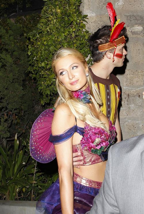Paris Hilton at the Playboy Mansion Halloween Party in Los Angeles 10/27/12