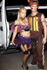 Paris Hilton at the Playboy Mansion Halloween Party in Los Angeles 10/27/12
