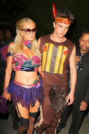 Paris Hilton at the Playboy Mansion Halloween Party in Los Angeles 10/27/12