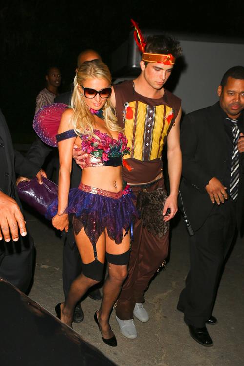 Paris Hilton at the Playboy Mansion Halloween Party in Los Angeles 10/27/12