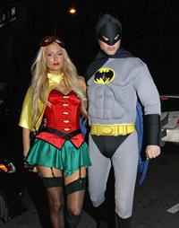 Paris Hilton heads to The Greystone Nightclub's Halloween party in West Hollywood 10/31/12