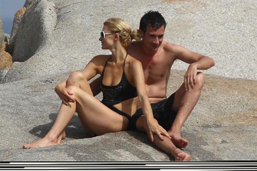 Paris Hilton - Wearing a swimsuit at a beach in France August 6, 2012