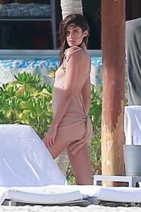 Sara Sampaioin Playa del Carmen, Mexico on December 17, 2017