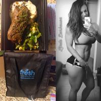 Linda Durbesson in a bikini taking a selfie