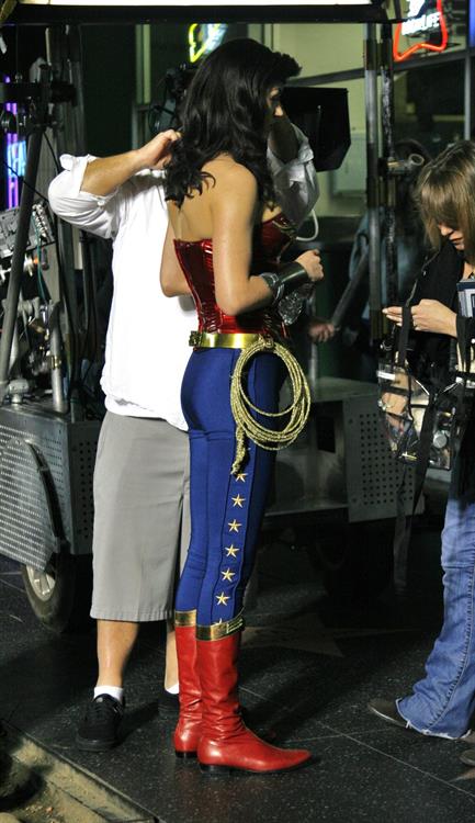 Adrianne Palicki on Wonder Woman set 3/31/2011 