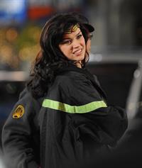 Adrianne Palicki on Wonder Woman set 3/29/2011 