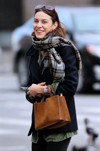 Alexa Chung Peels restaurant in the East Village in NYC, December 20, 2013