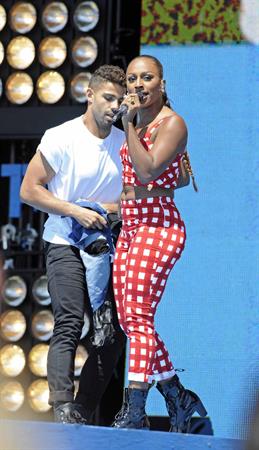 Alexandra Burke on the beach in Weston Super Mare 1/7/2012