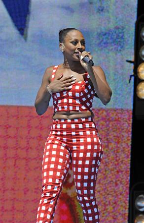 Alexandra Burke on the beach in Weston Super Mare 1/7/2012