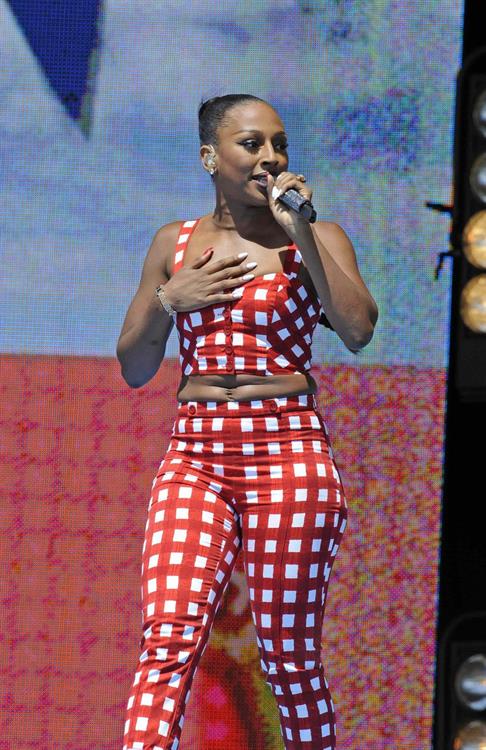 Alexandra Burke on the beach in Weston Super Mare 1/7/2012