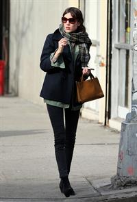 Alexa Chung Peels restaurant in the East Village in NYC, December 20, 2013