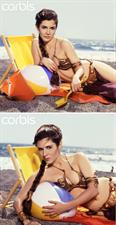 Carrie Fisher in a bikini