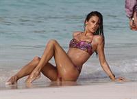 Alessandra Ambrosio in a bikini for a Victoria's Secret photo shoot on July 22, 2010 in St. Barts