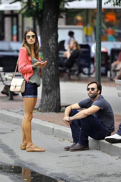 Alessandra Ambrosio Bar Pitti in New York City on June 23, 2011 