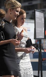Alexis Bledel Monique Lhuillier Spring 2011 fashion show on September 13, 2010