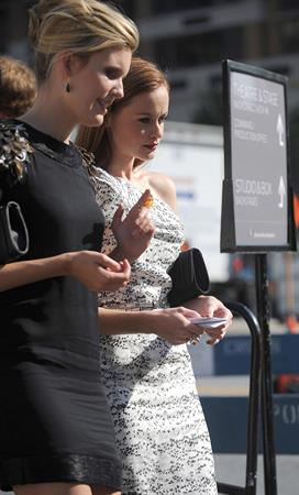 Alexis Bledel Monique Lhuillier Spring 2011 fashion show on September 13, 2010