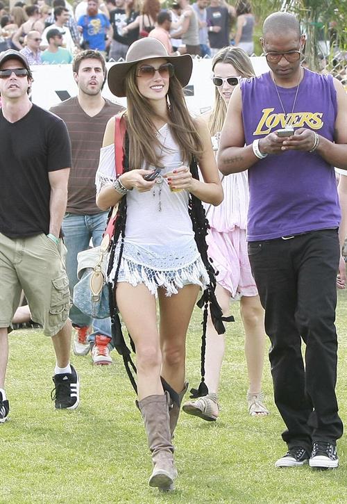 Alessandra Ambrosio at day 2 of the Coachella Music and Arts Festival in Indio on April 18, 2010 