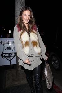 Alessandra Ambrosio arrives at Beso restaurant in West Hollywood on December 3, 2010