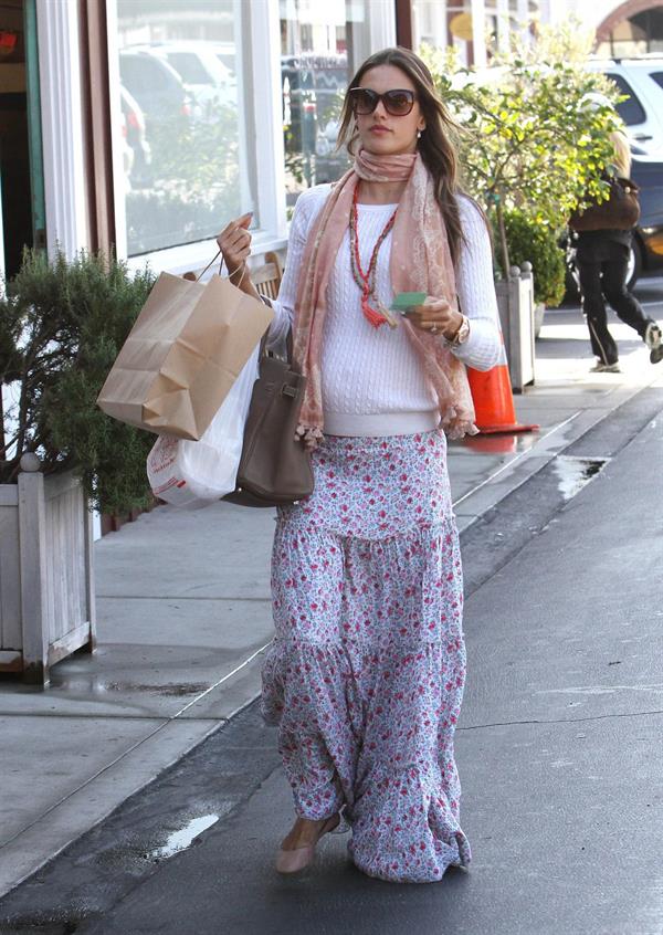 Alessandra Ambrosio at Country Mart in Brentwood on February 1, 2012 