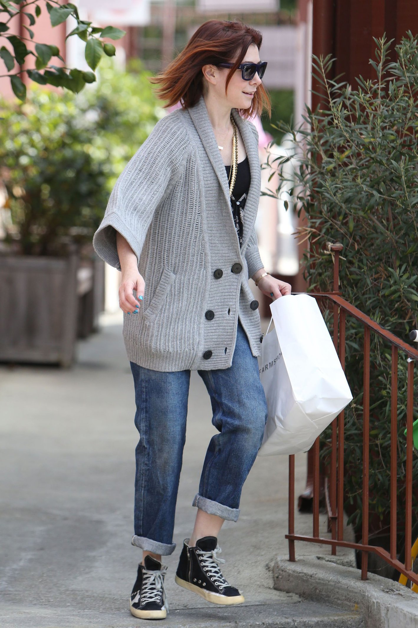 Alyson Hannigan Candids Leaving the Brentwood Country Mart in L.A - March 28th, 2014 