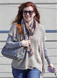 Alyson Hannigan running errands in Brentwood on November 05, 2011 