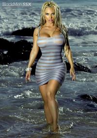 Coco in a see-through swimsuit and one of the smallest bikinis ever!