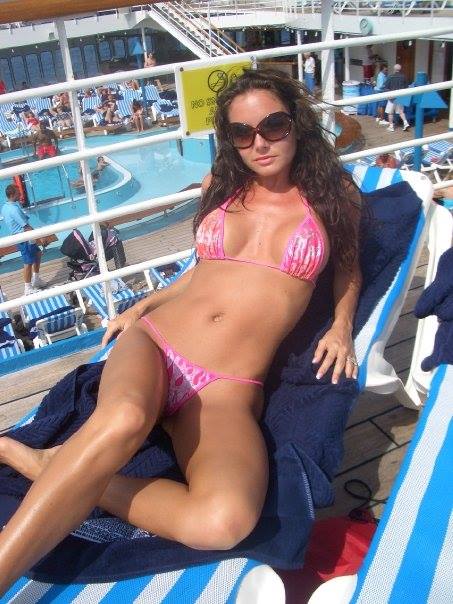 Hillary Fisher in a bikini